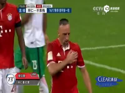 莱万帽子戏法阿隆索世界波 拜仁6-0开门红