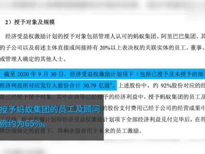 蚂蚁员工激励达1376.9亿 蚂蚁员工激励人均能在杭州买套283平房子